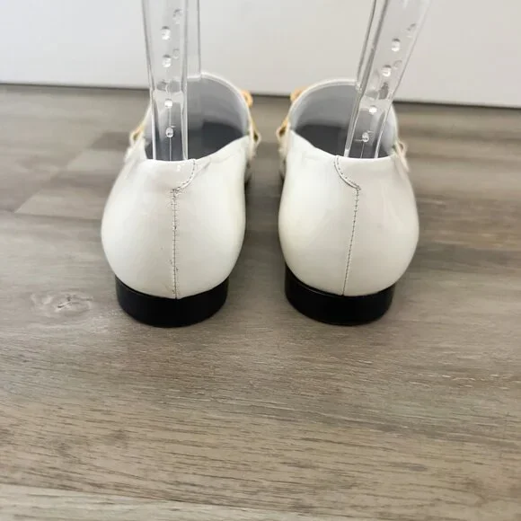 Burberry White Patent Leather Chillcot Loafers EU 37.5 - Picture 4 of 6